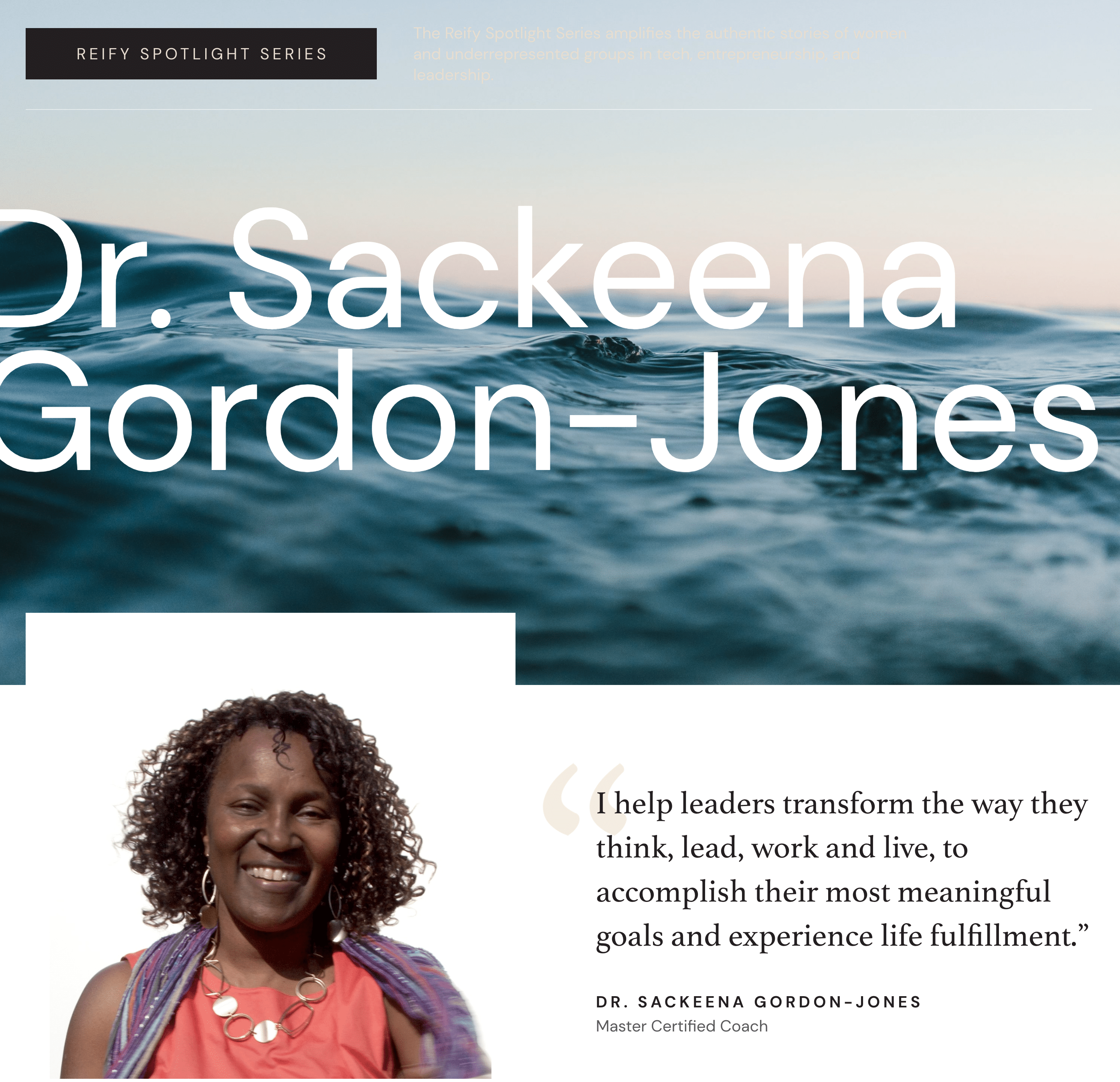 Dr. Sackeena Gordon-Jones – Reify Media